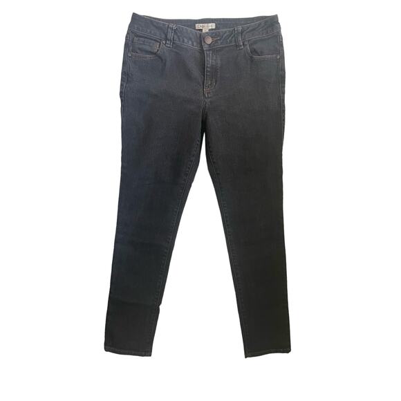 CAbI Women Jeans 8 Black Skinny Leg Stretch Streetwear Y2K Sustainable Denim - Picture 1 of 14